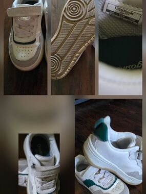 OshKosh B'gosh White and Teal Kids Toddler Sneakers Size 8